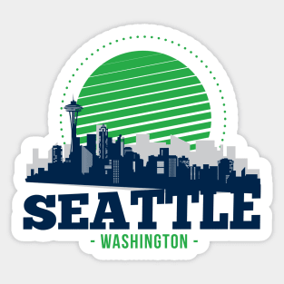 Retro Seattle, Washington Skyline Sticker